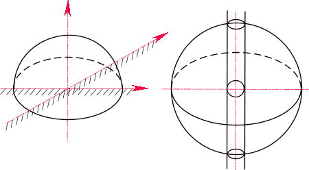 pic35.gif (10458 bytes) Рис. 35. Отображение верхнего полупространства в полное пространство